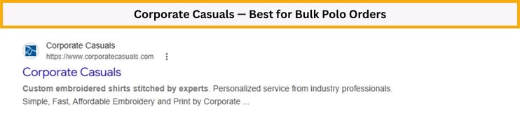 corporate casuals best for bulk polo orders
