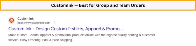 customink best for group and team orders