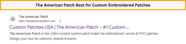 the american patch best for custom embroidered patches