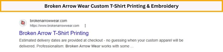 broken arrow wear best for fast turnaround