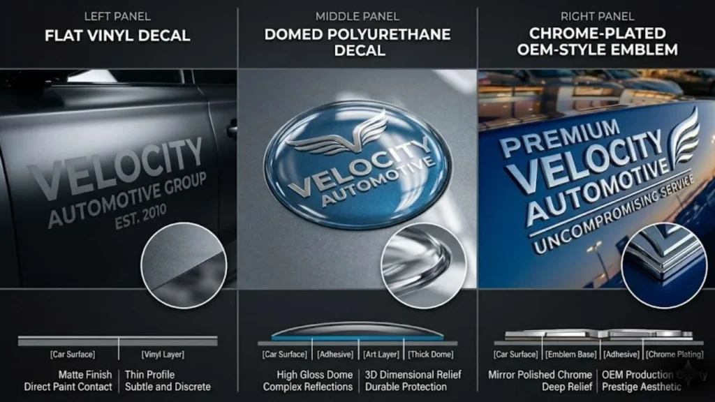 Car Emblems vs Decals vs Nameplates Comparison