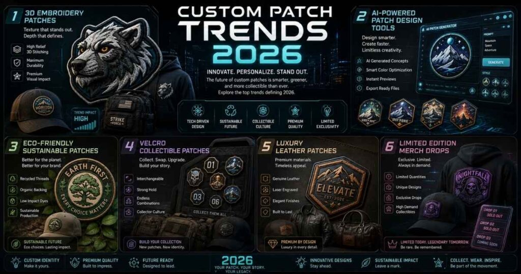 2026 trends in custom patches for branded merchandise and merch stores