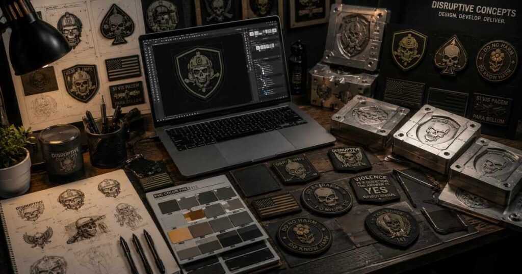 Custom PVC tactical patch design and manufacturing process