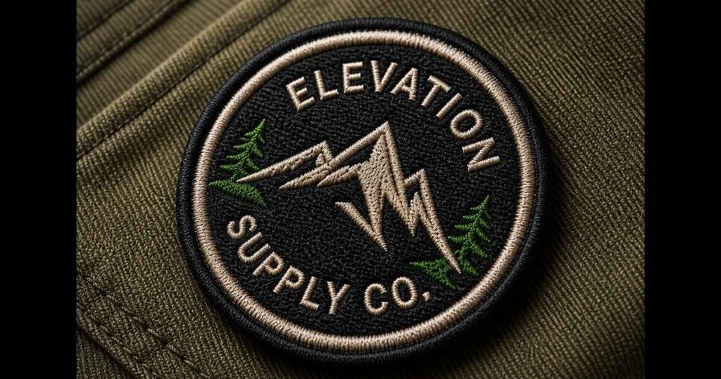 embroidered patch close up texture