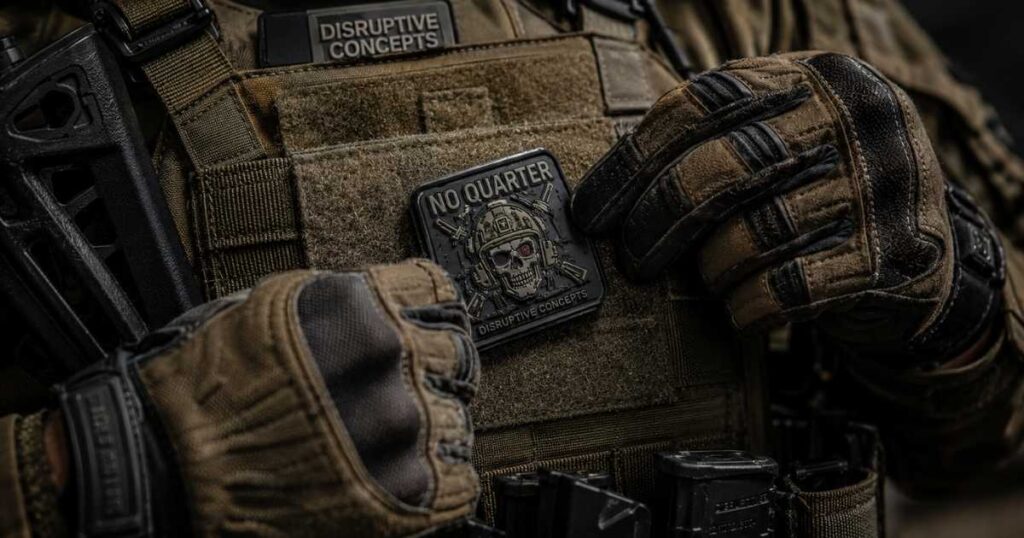 Attaching PVC tactical patch to Velcro panel on military gear