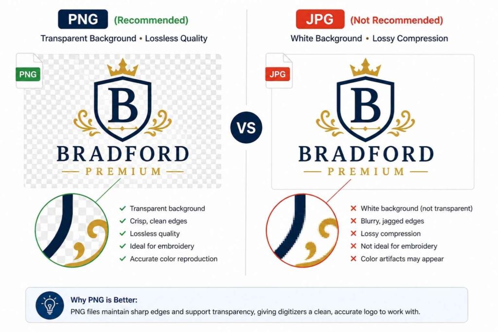 png vs jpg logo quality embroidery